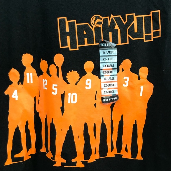 NEW - Hot Topic Haikyu Anime black tee t-shirt men’s XXL - Picture 3 of 4